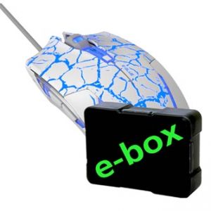 E-BLUE Myš Cobra, optická, 6tl., 1 kolečko, drátová (USB), bílo-modrá, 2500DPI, herní
