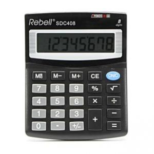 Kalkulačka REBELL RE-SDC408 BX, černá, stolní, osmimístná