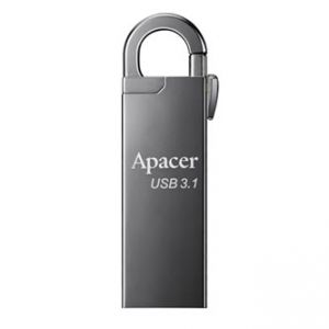 APACER USB Flash Drive, 3.1, 128GB, AH15A, stříbrný, AP128GAH15AA-1, s karabinkou