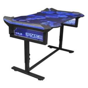 E-BLUE Herní stůl 135x78,5x69,5 cm, podsvícený