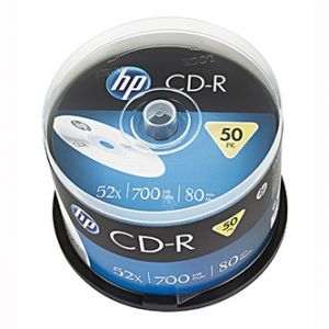 HP CD-R, CRE00017-3, 50-pack, 700MB, 52x, 80min., 12cm, bez možnosti potisku, cake box, St