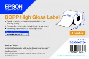 EPSON BOPP High Gloss Label - Continuous Roll: 203mm x 68m