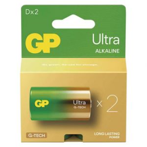 Baterie alkalická, velký monočlánek, D, 1.5V, GP, blistr, 2-pack, Ultra