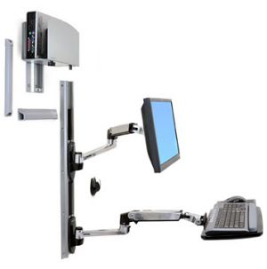 ERGOTRON LX Wall Mount System, systém držáků na zeď, monitor (all in one), klávesnice, myš