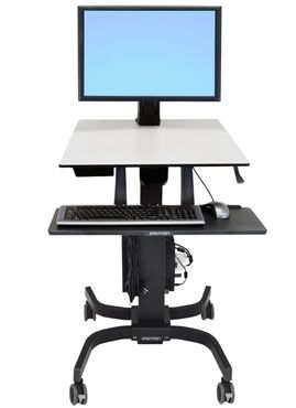 ERGOTRON WorkFit-C, Single HD Sit-Stand Workstation,pojízdná, nastavitelná prac. stanice s