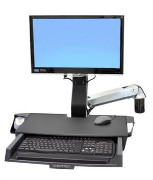 ERGOTRON StyleViewR Sit-Stand Combo Arm s prac. plochou,nástěnný držák do lišty LCD, kláve