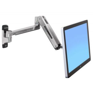 ERGOTRON LX HD Sit-Stand Wall Mount LCD Arm, Polished, velmi flexibilní rameno na zeď až 4