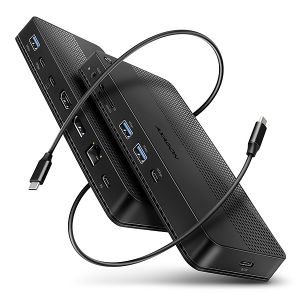 AXAGON HMC-U4, USB4 40Gbps dock, 3x USB-A, 2x USB-C, HDMI & DP 8K/30Hz, RJ-45, SD/mSD, aud