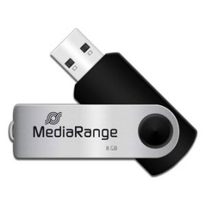 MediaRange USB flash disk, USB USB 2.0, 8GB, černý, MR908, USB-A