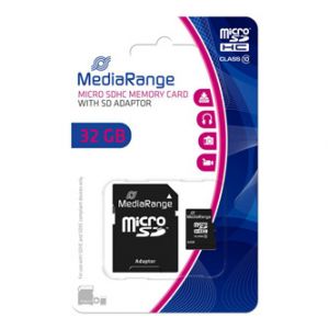 MediaRange Micro Secure Digital Card, 32GB, micro SDHC, MR959, UHS-I U1 (Class 10), s adap