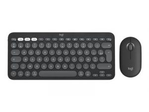 Logitech Pebble 2 Combo for Mac - Klávesnice a sada myši - bezdrátový - Bluetooth LE - QWE