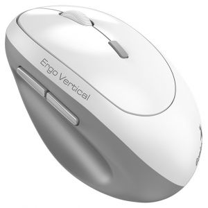 GENIUS Ergo 8350S White Grey/ vertikální/ 2400 dpi/ bezdrátová 2,4GHz+BT 5.3/ 6tlačítek/ C