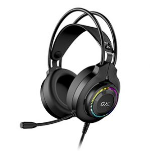 Genius GX GAMING HS-GX580U, sluchátka s mikrofonem, černá, herní sluchátka, 50 mm měniče t