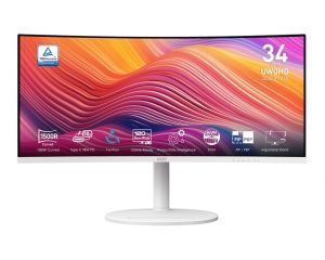 MSI monitor Modern MD342CQPW, 34"  VA zakřivený /3440x1440 (UWQHD)/120Hz/1ms/2 x HDMI/DP/U