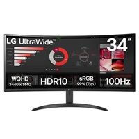 LG 34WR50QK-B curved 34" VA 21:9 3440x1440/300cd/5ms/3000:1/2xHDMI/DP/HDR 10/sRGB/Flicker 