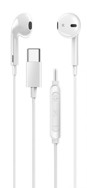 Genius HS-M365, sluchátka s mikrofonem, bílá, 2.0, špuntová, USB Type-C