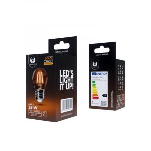 LED žárovka Forever E27 G45 4W COG gold teplá bílá (2200K)